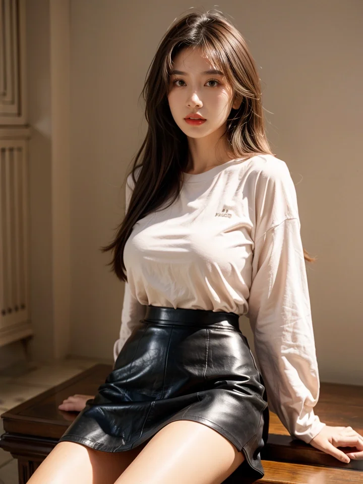 AI绘画 S219｜邻家女孩长袖短裙有气质