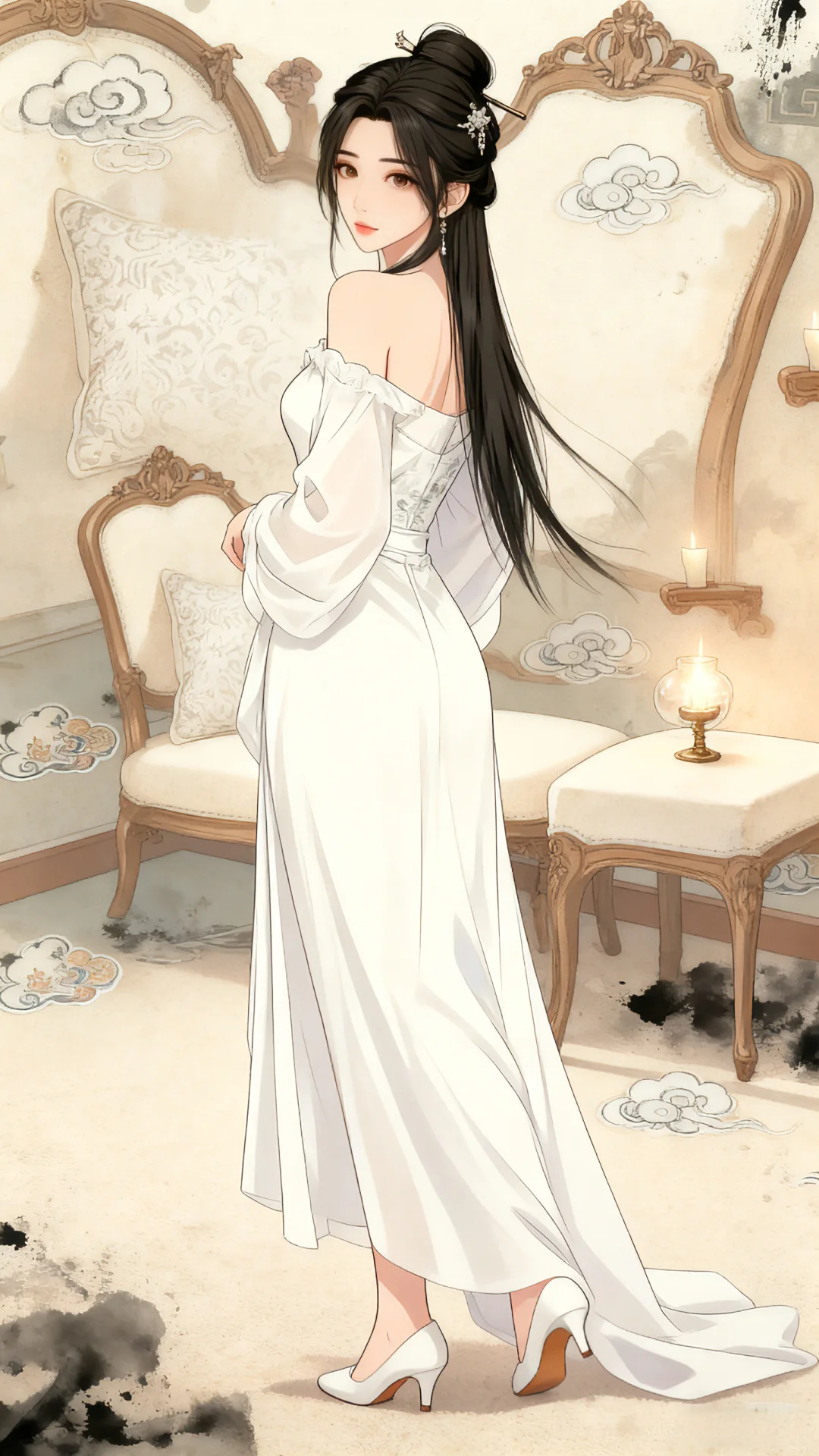 绝色水墨画风李慕婉