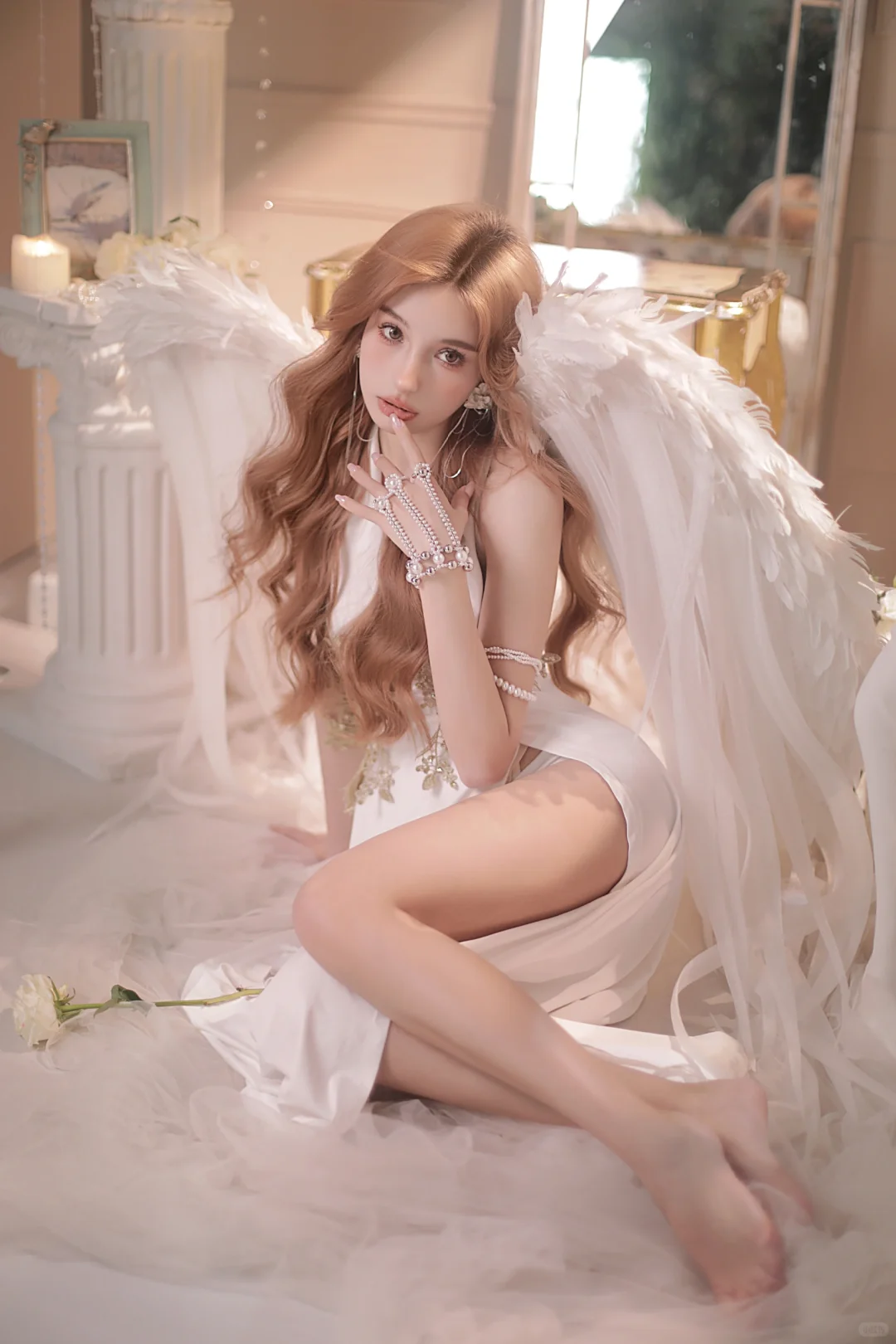 怎么会有人美得跟精修一样呀😭天使降临☁