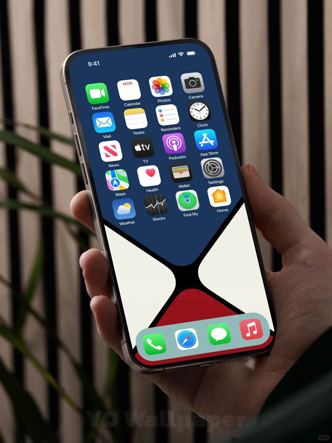 高级感撞色壁纸｜墙意独白｜方块艺术｜643