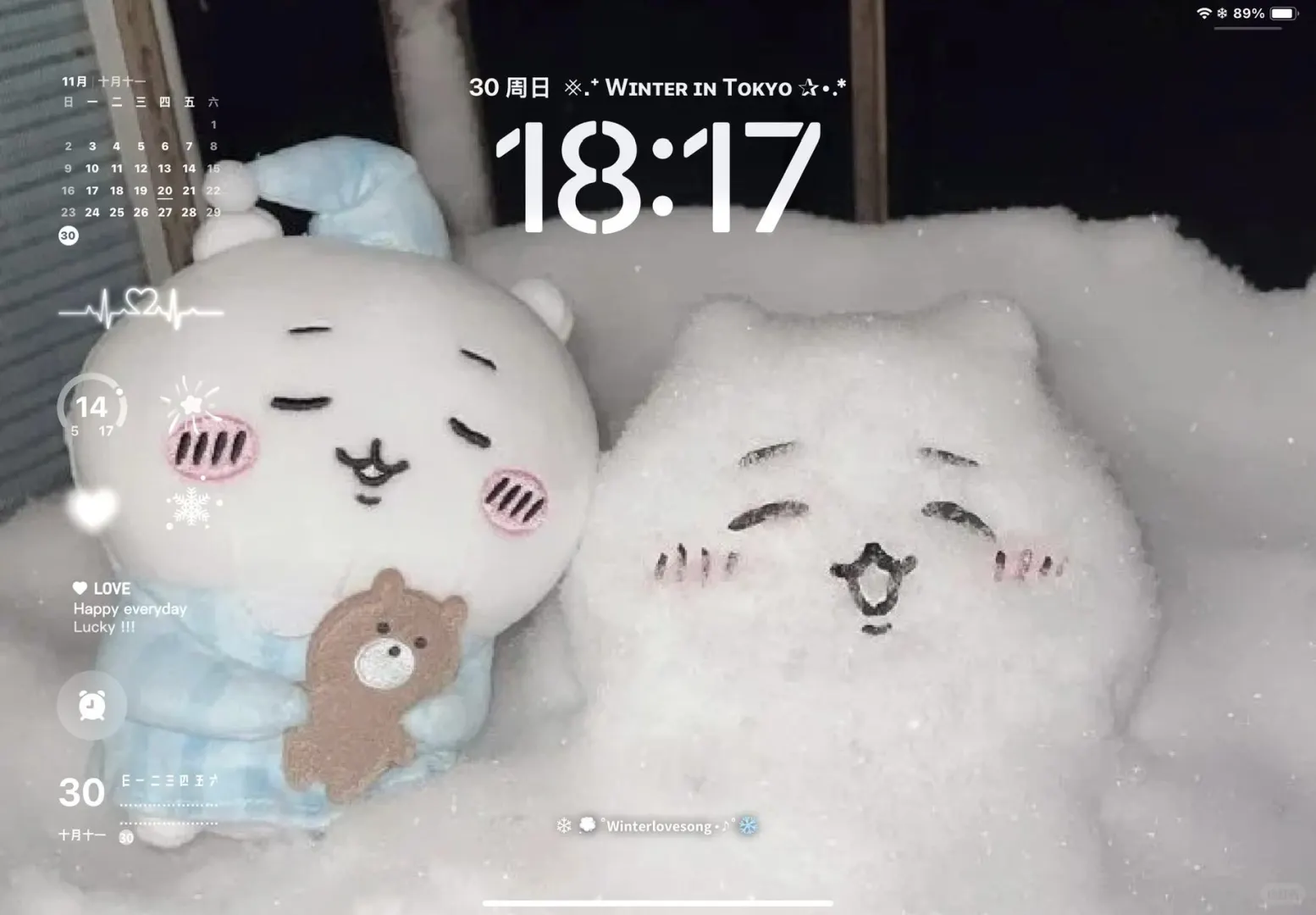 冬日可爱风iPad壁纸~