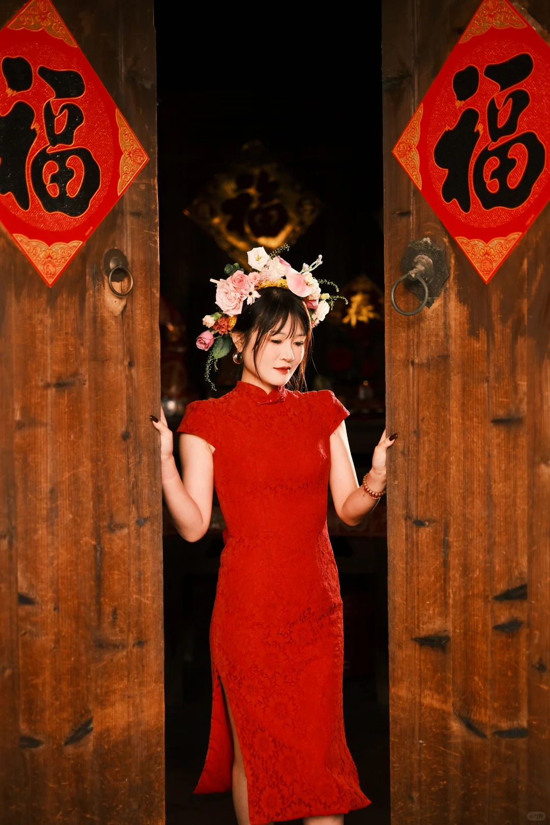 真的有被这个红色旗袍照惊艳到！