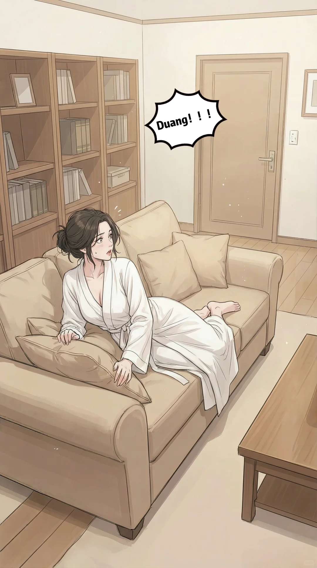 休息在家沙发上睡觉，敲门声响起