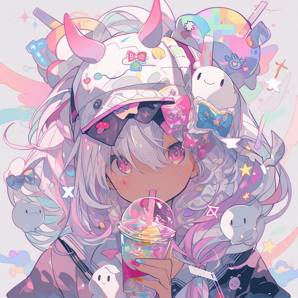 少女插画！女漫头，这也太闪叭！太好看啦！