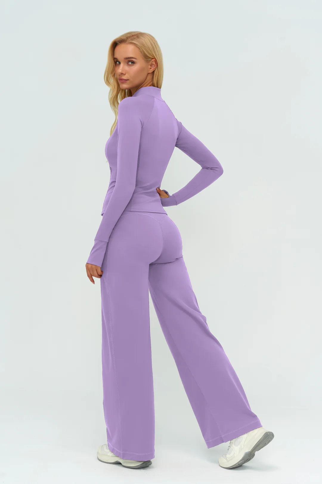 紫调瑜伽服｜慵懒又显瘦的运动穿搭