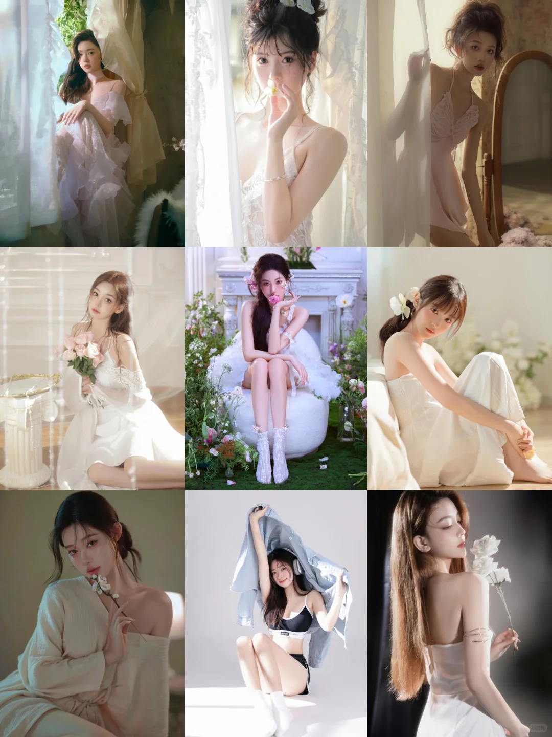 又纯又欲氛围感绝了❗️9组少女感纯欲写真