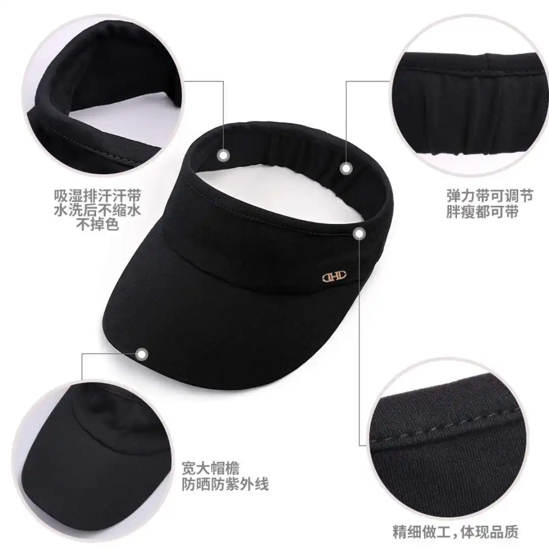 夏季防晒遮阳抗UV女士户外空顶帽遮脸休闲