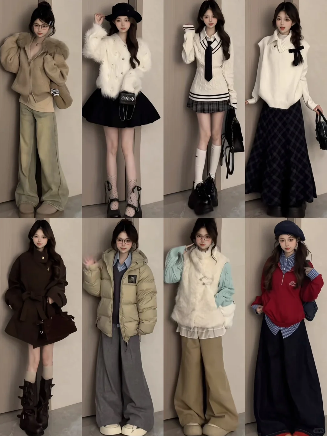 4️⃣0️⃣套｜秋冬甜妹穿搭look～