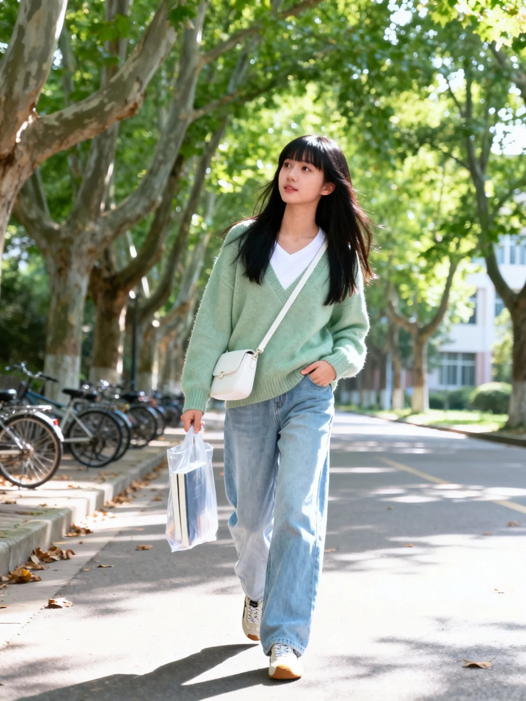 赵今麦青苹果系穿搭|可爱又青春