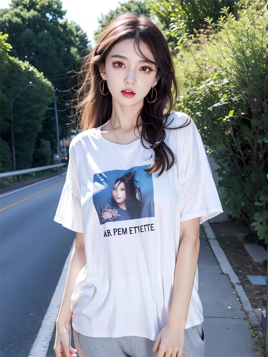 AI 绘画 宽松显瘦，休闲运动