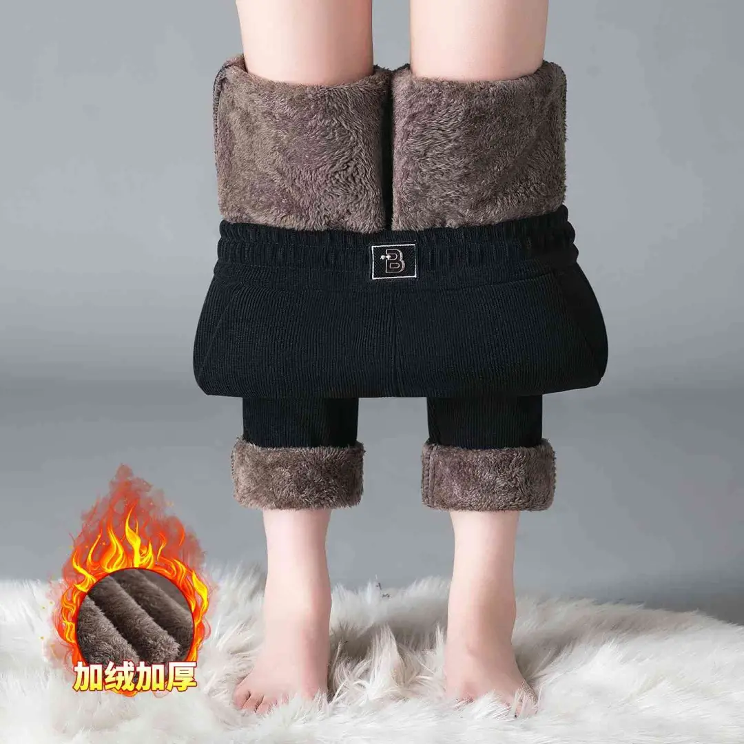 加绒加厚哈伦裤女冬季新款！妈妈裤子轻松