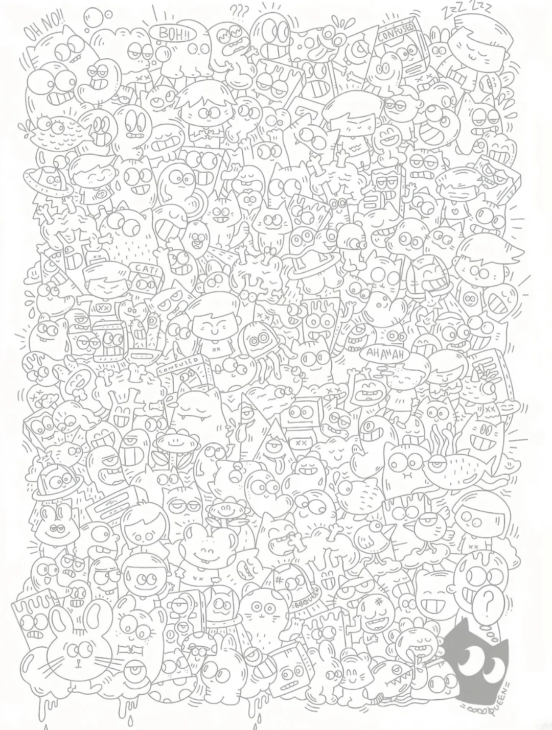 摸鱼必备：超级可爱的涂鸦，超好玩～～