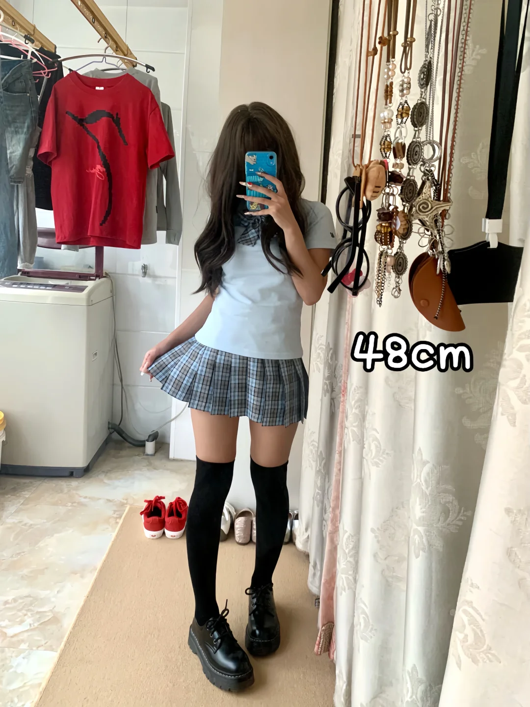 150｜78 JK压力袜黑白颜色不同长度对比！