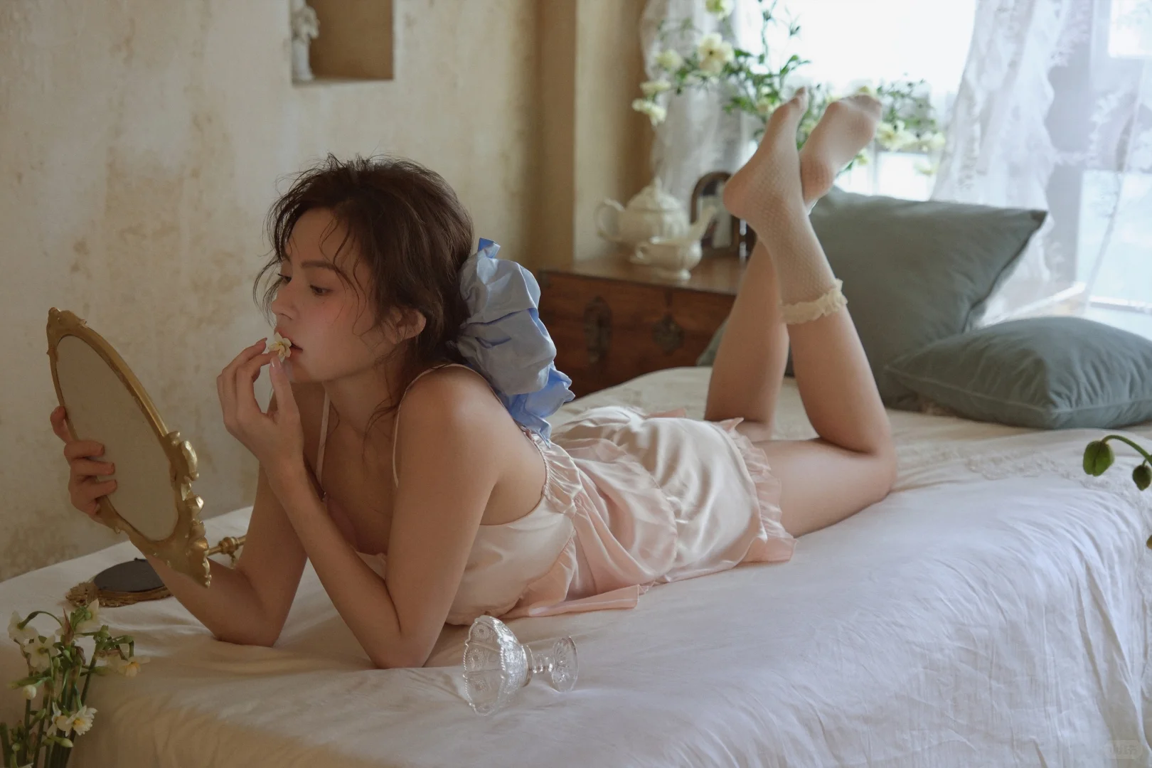 莫奈画🖼️里走出来的少女