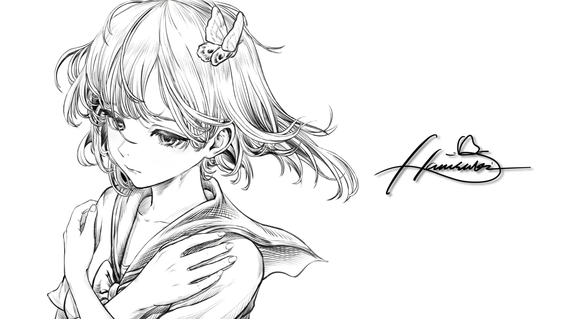 动态壁纸//动漫线稿动图来啦！！