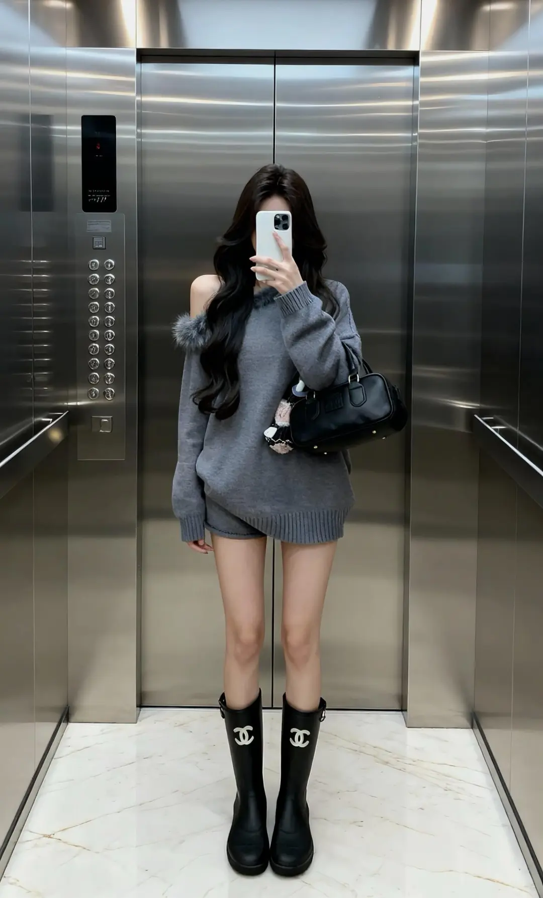 谁能拒绝一个电梯的girl！