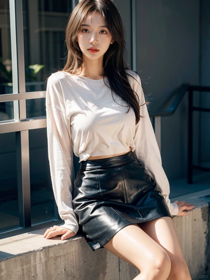 AI绘画 S219｜邻家女孩长袖短裙有气质