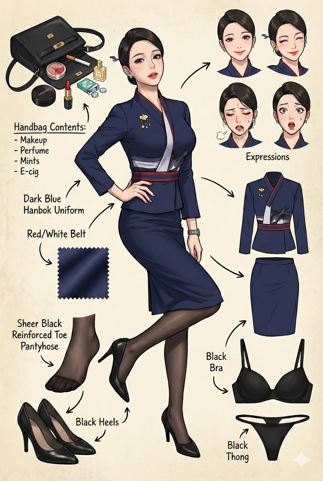 AI十四款空姐制服合集！Gemini Nano制服美学