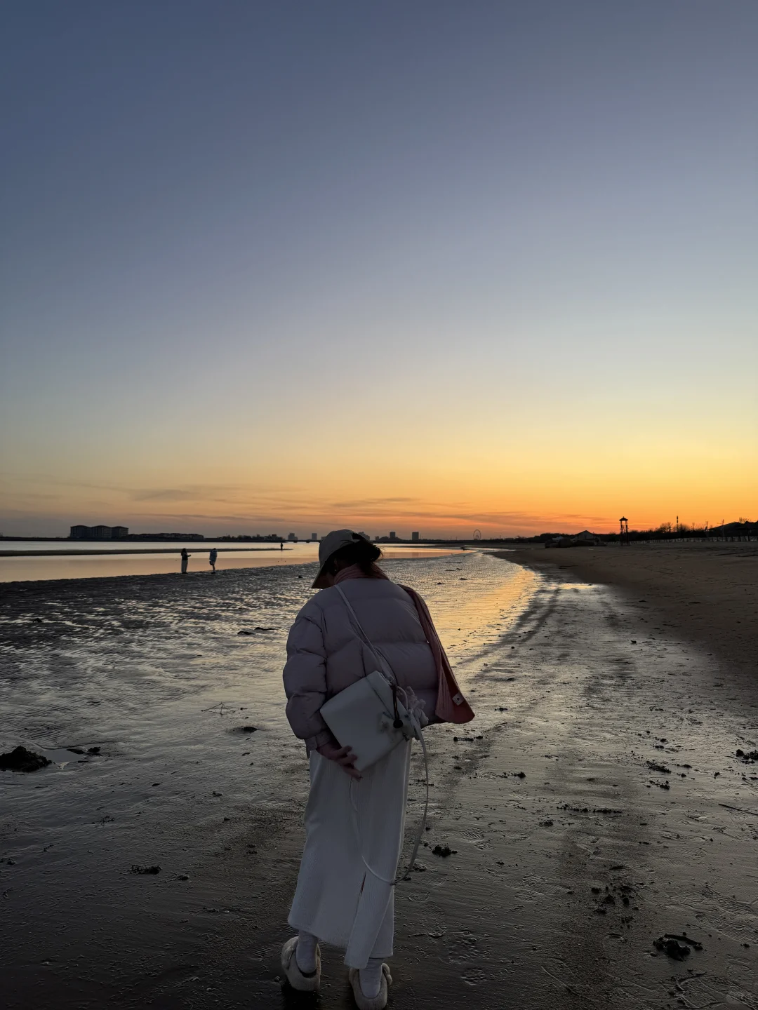 海边黄昏拍照 浪漫氛围时刻🩵