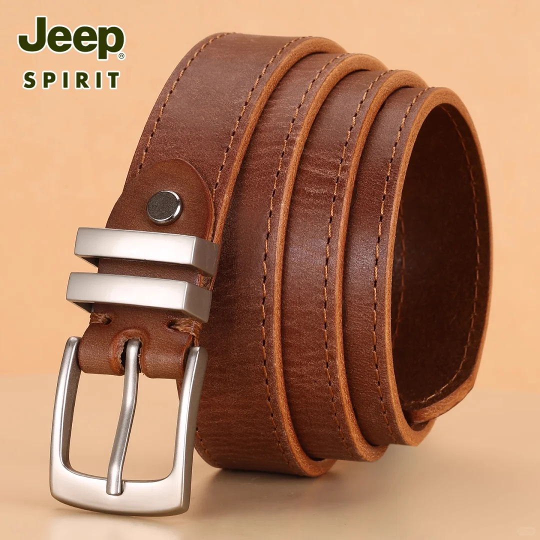 复古感拉满的头层牛皮皮带女