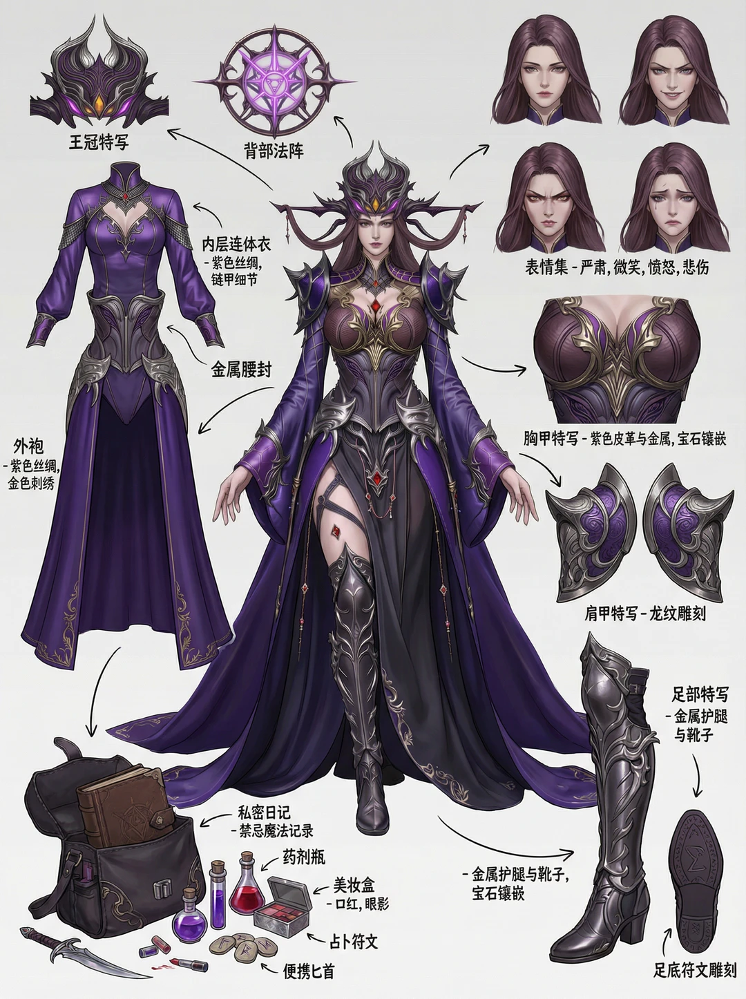 被这张冰雪女王设定图美疯了❄️