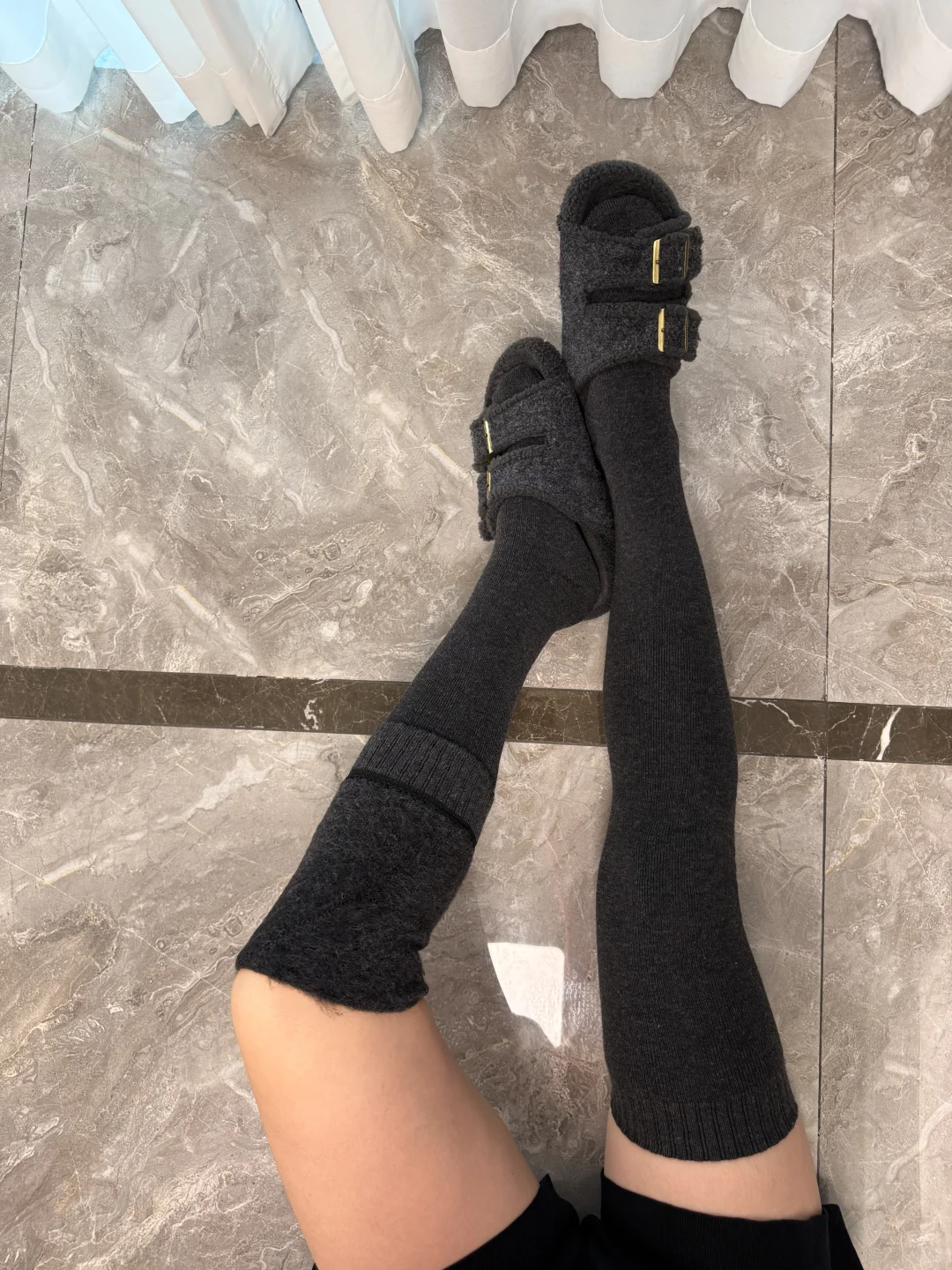 老寒腿深冬保暖过膝袜！