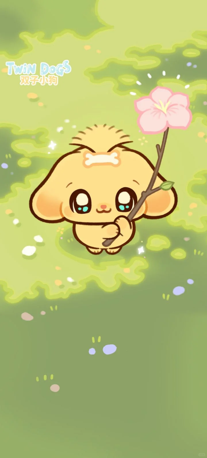 双子小狗手机壁纸