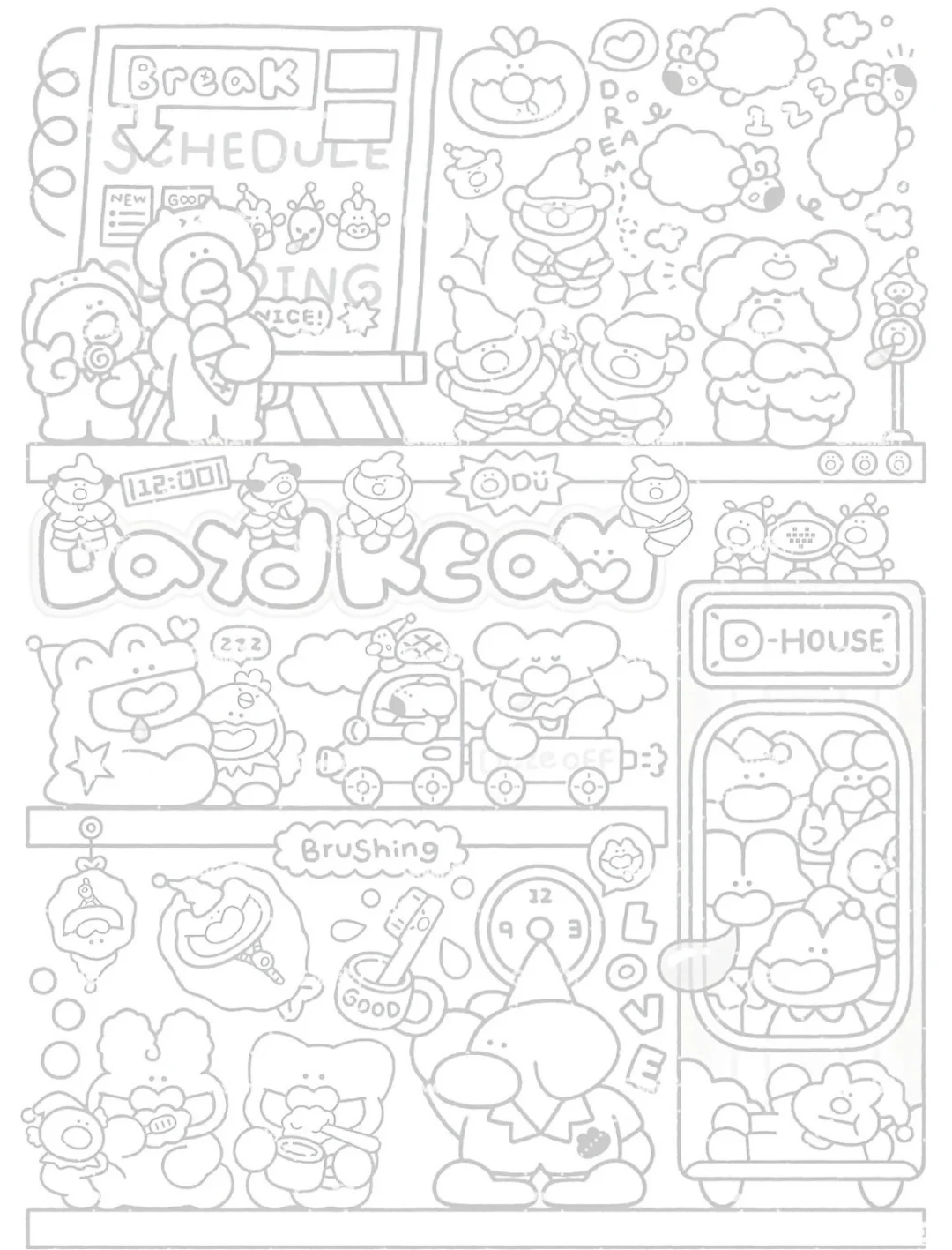 摸鱼必备线条画，开整（存图)，下方⬇️文件自取