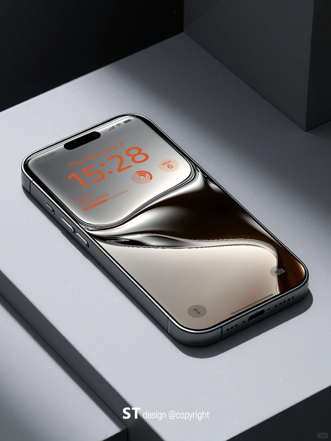 精密奢棕｜液态玻璃iphone17高清壁纸/ios26