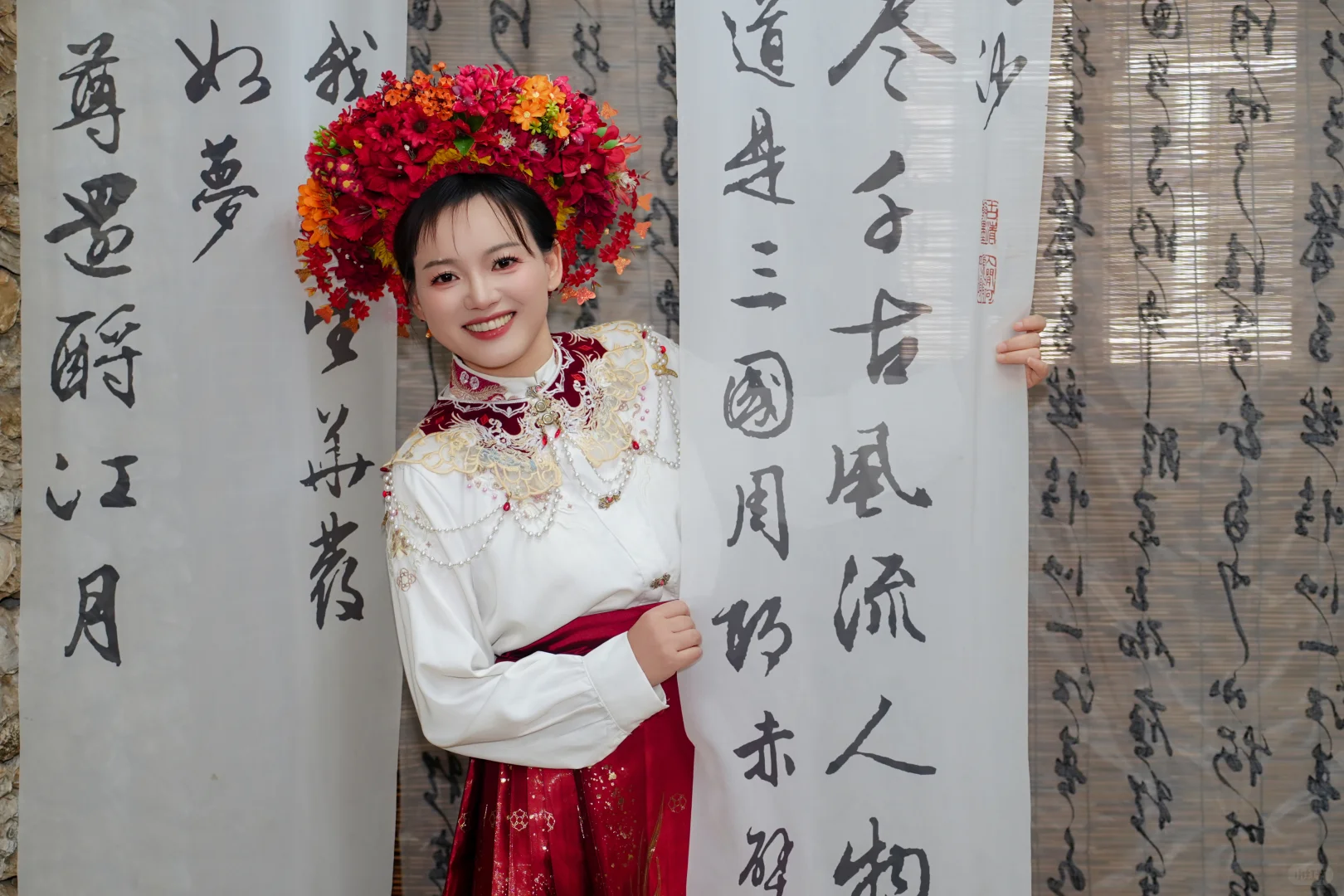 簪花拍照，泉州的浪漫仪式感