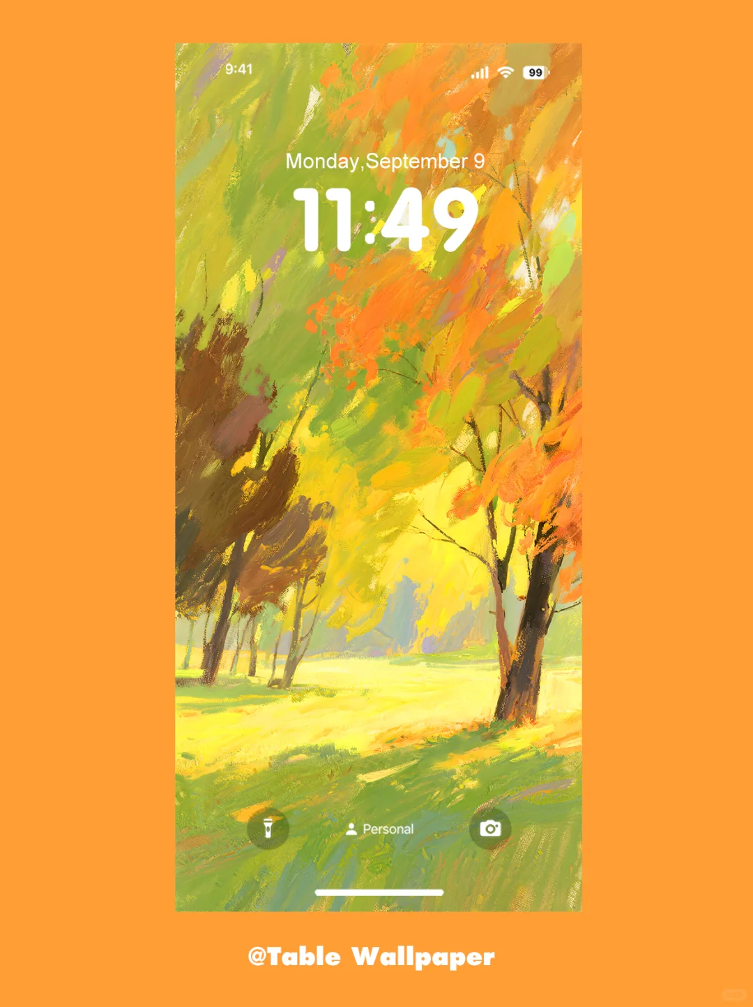 听风看树｜印象风油画壁纸Z432