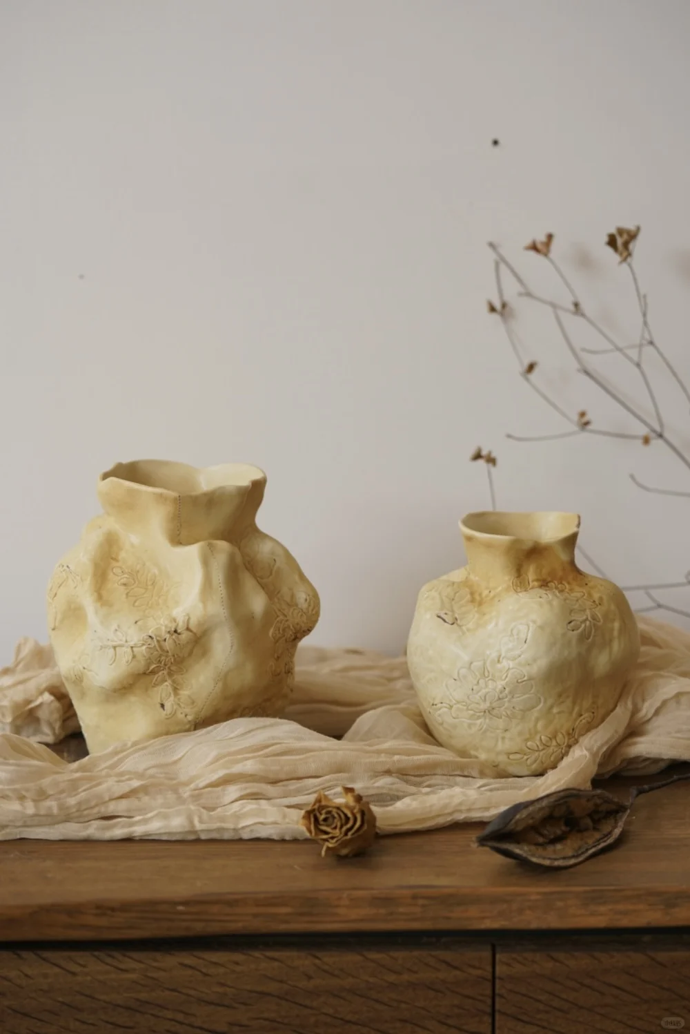 把蕾丝揉进冬日器物