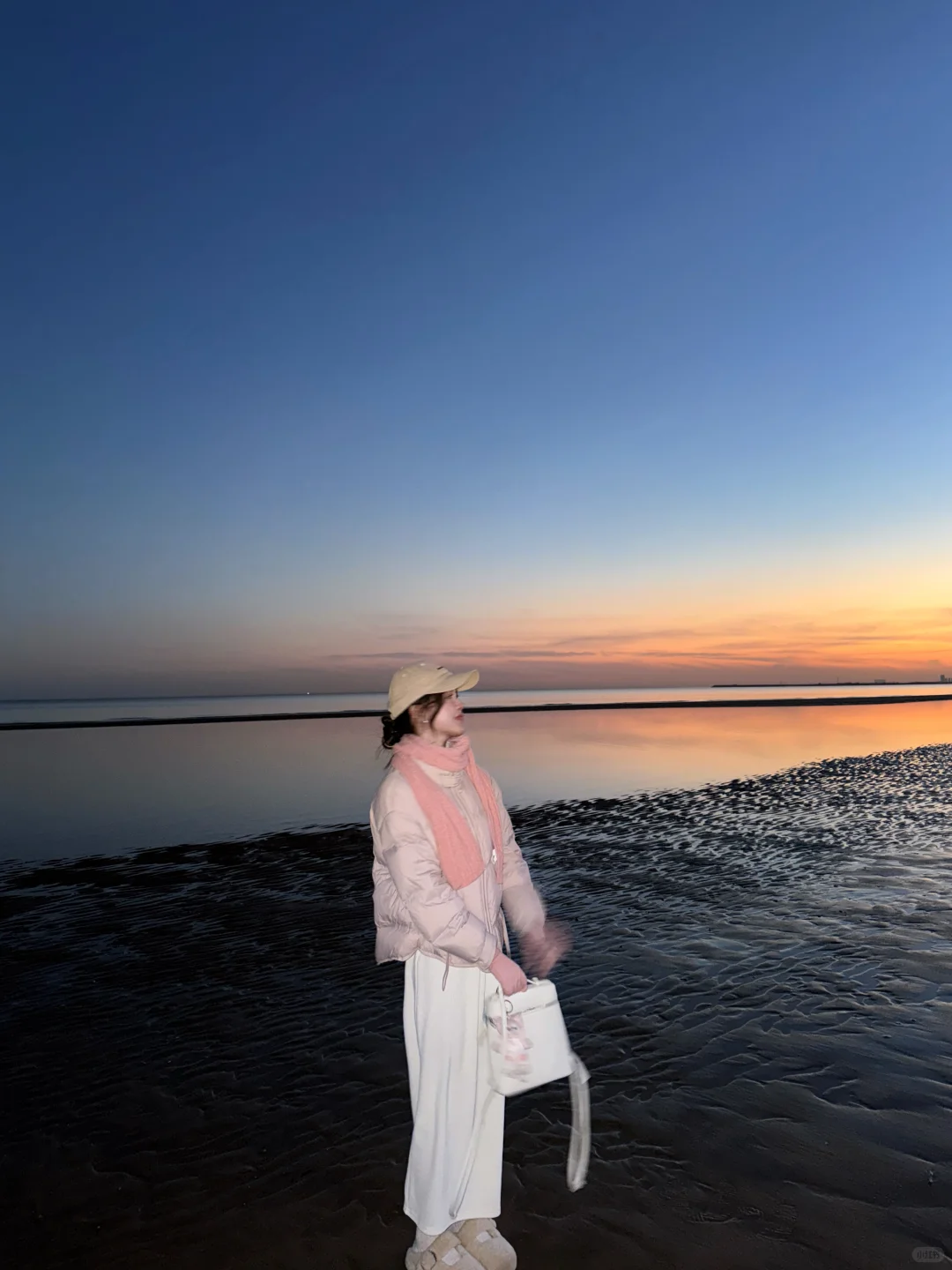 海边黄昏拍照 浪漫氛围时刻🩵