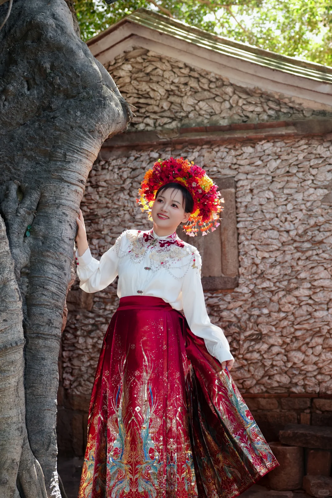 簪花拍照，泉州的浪漫仪式感