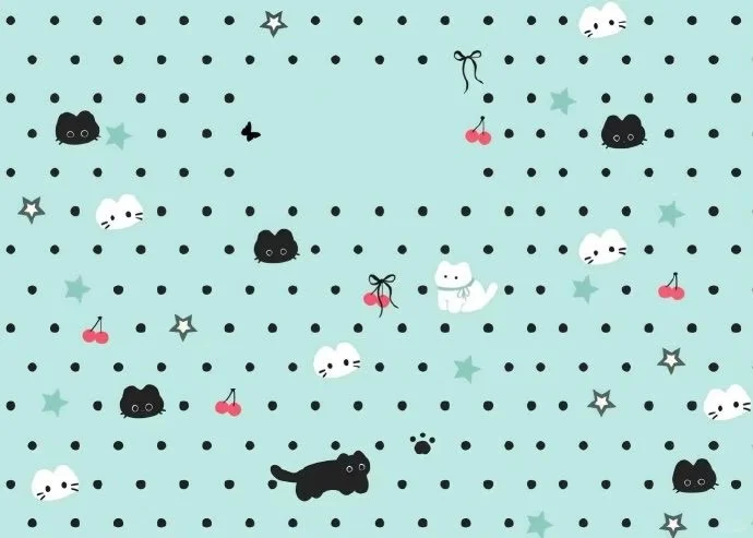 壁纸分享，薄荷绿ins风小熊