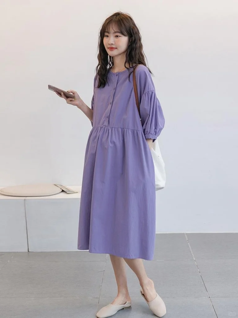 紫色真的好温柔啊💜巨显白显瘦的连衣裙✨