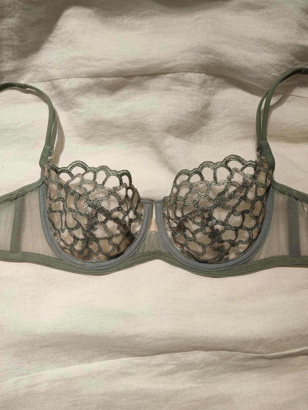 HER｜SENSES流动系列镂空刺绣薄款大胸内衣