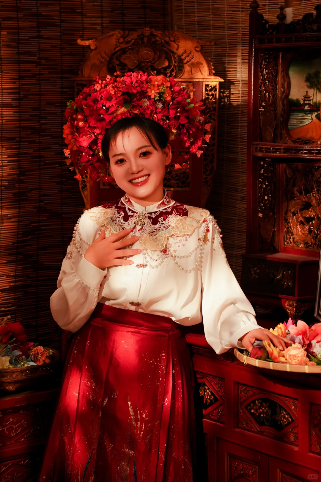 簪花拍照，泉州的浪漫仪式感