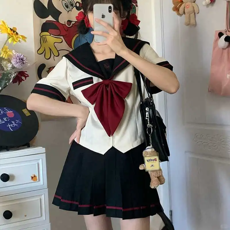 花见森水手服绝了！🎀校供感天花板✨