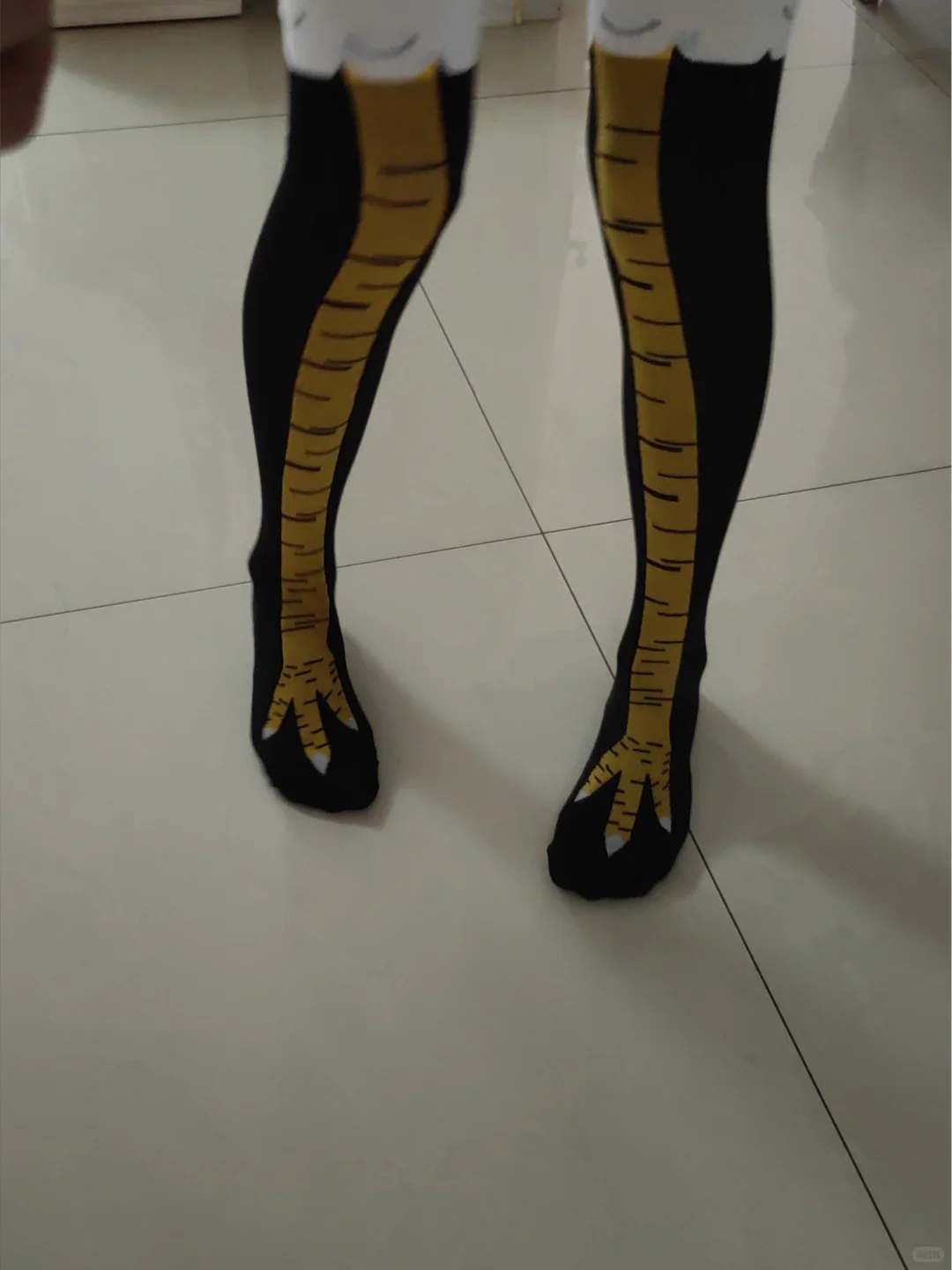 我买的鸡爪袜好好看呀？