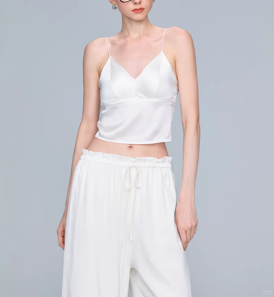 真丝吊带yyds！💨自带胸垫懒人必备