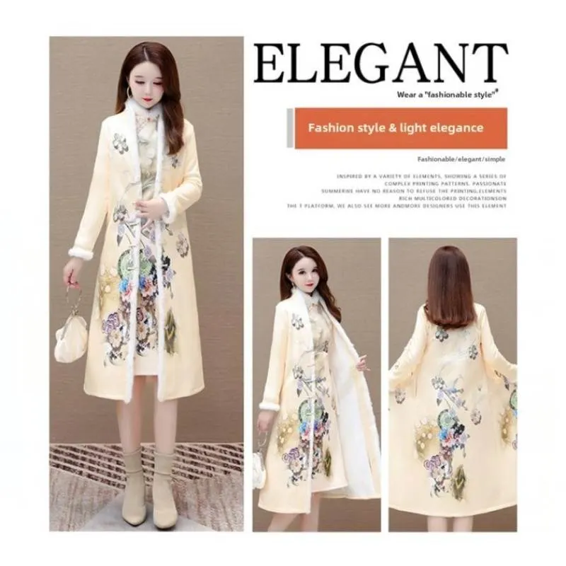 2025新款中国风格改良版秋冬女式旗袍