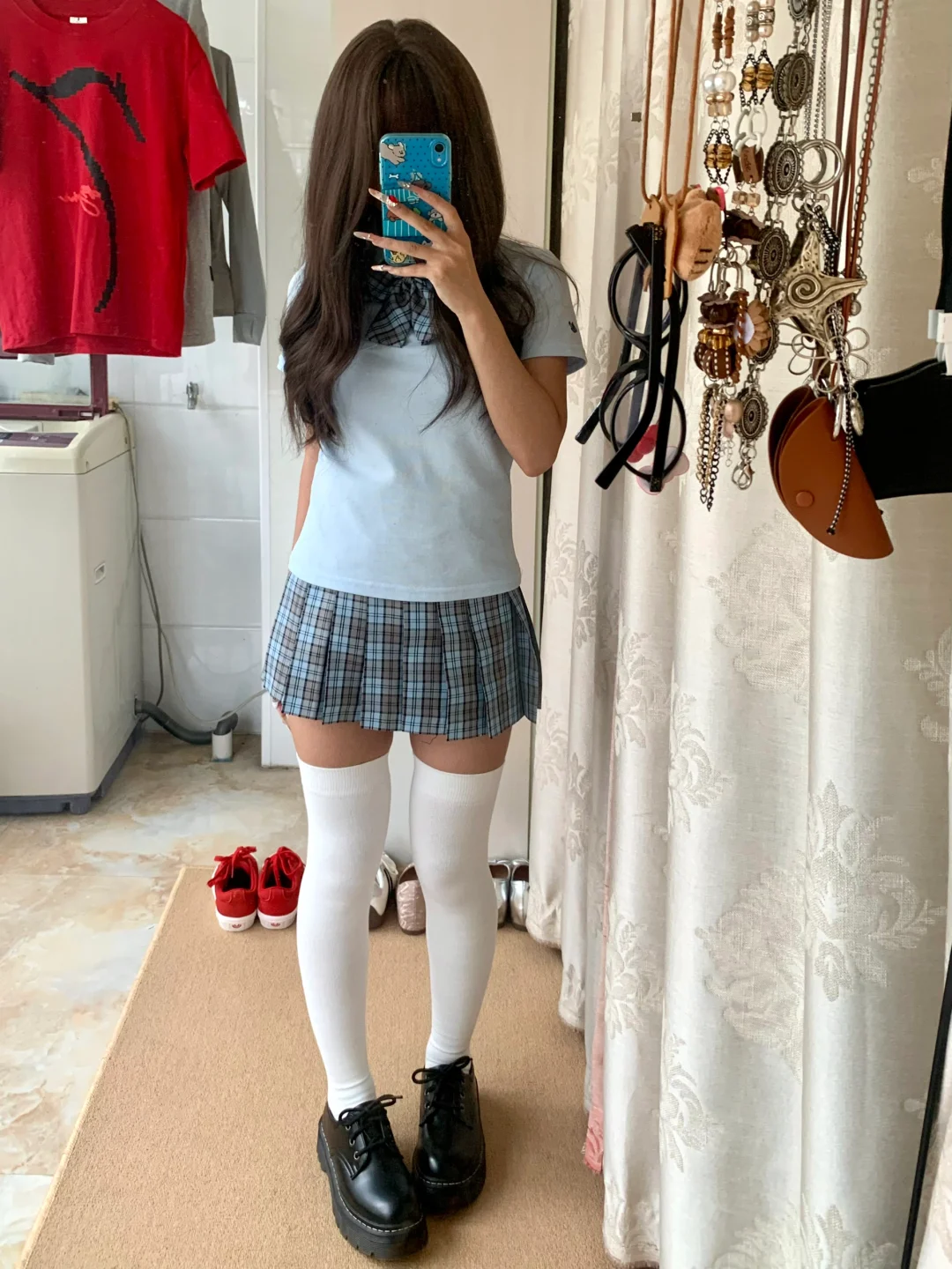 150｜78 JK压力袜黑白颜色不同长度对比！