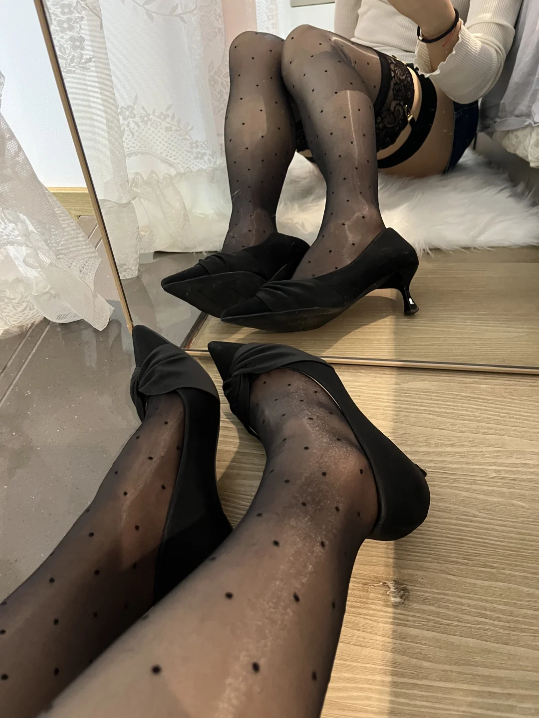 极光波点蕾丝，实在太爱了！