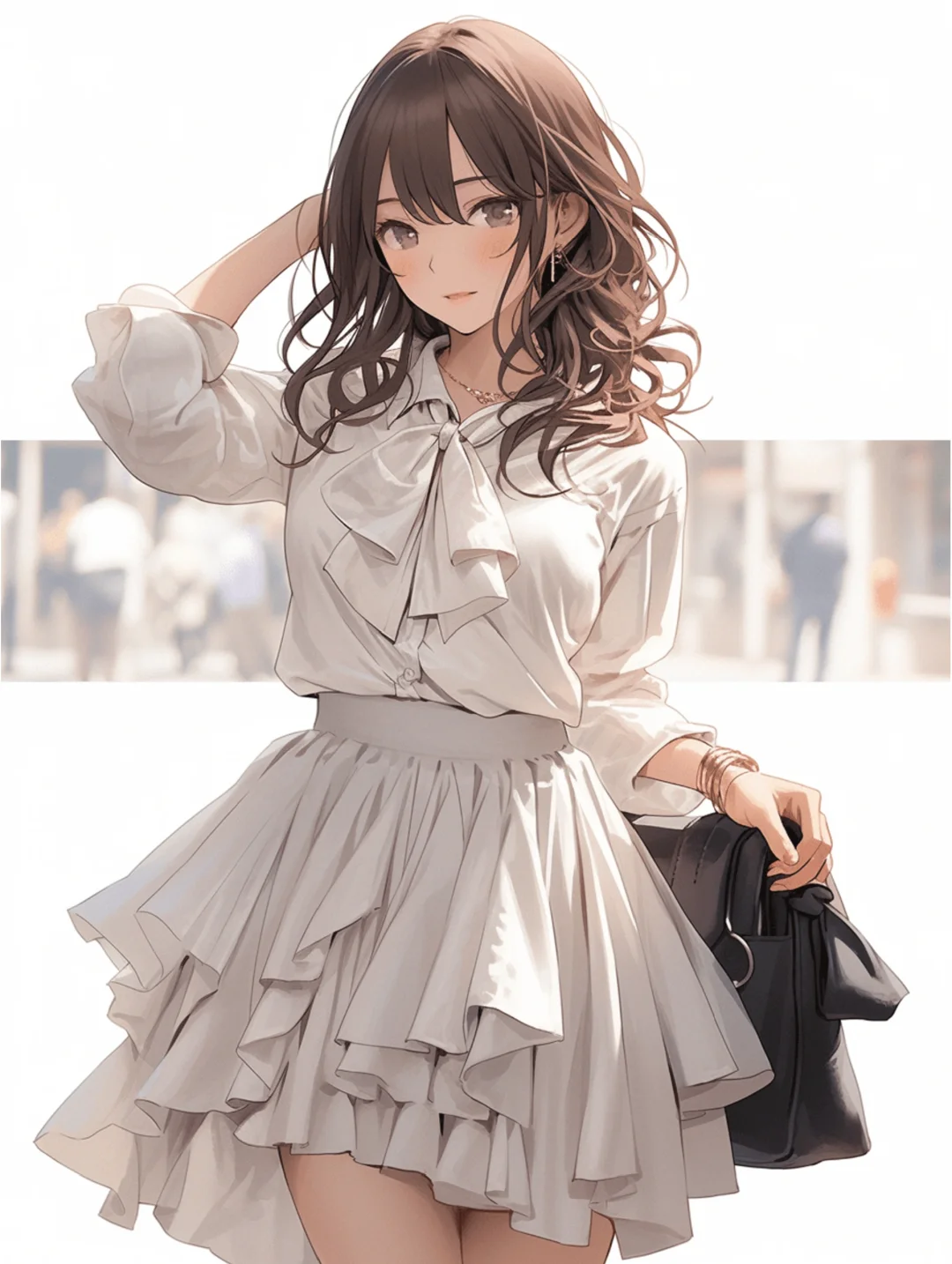 穿搭系列｜衬衫短裙御姐风