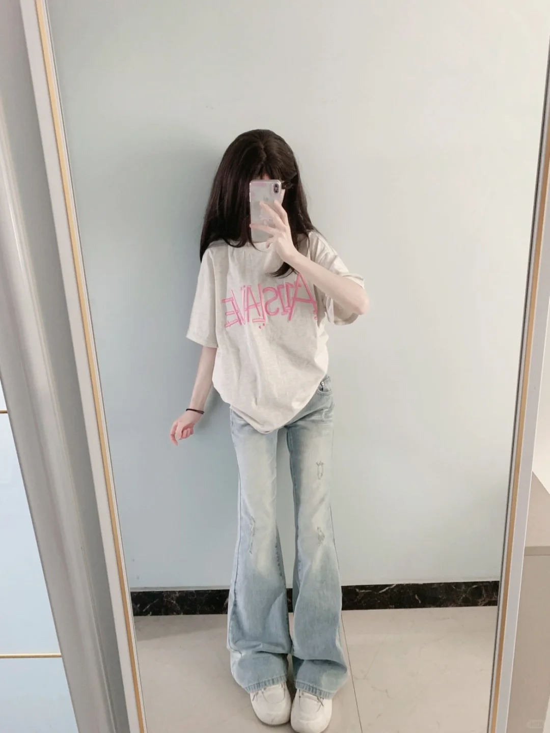 🐰ootd丨白T➕牛仔裤好韩！໒꒱ ⁺₊