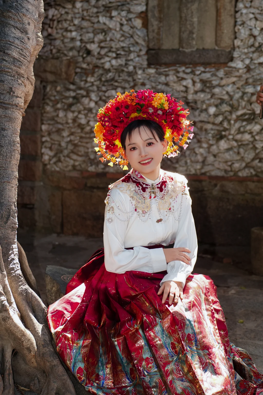 簪花拍照，泉州的浪漫仪式感