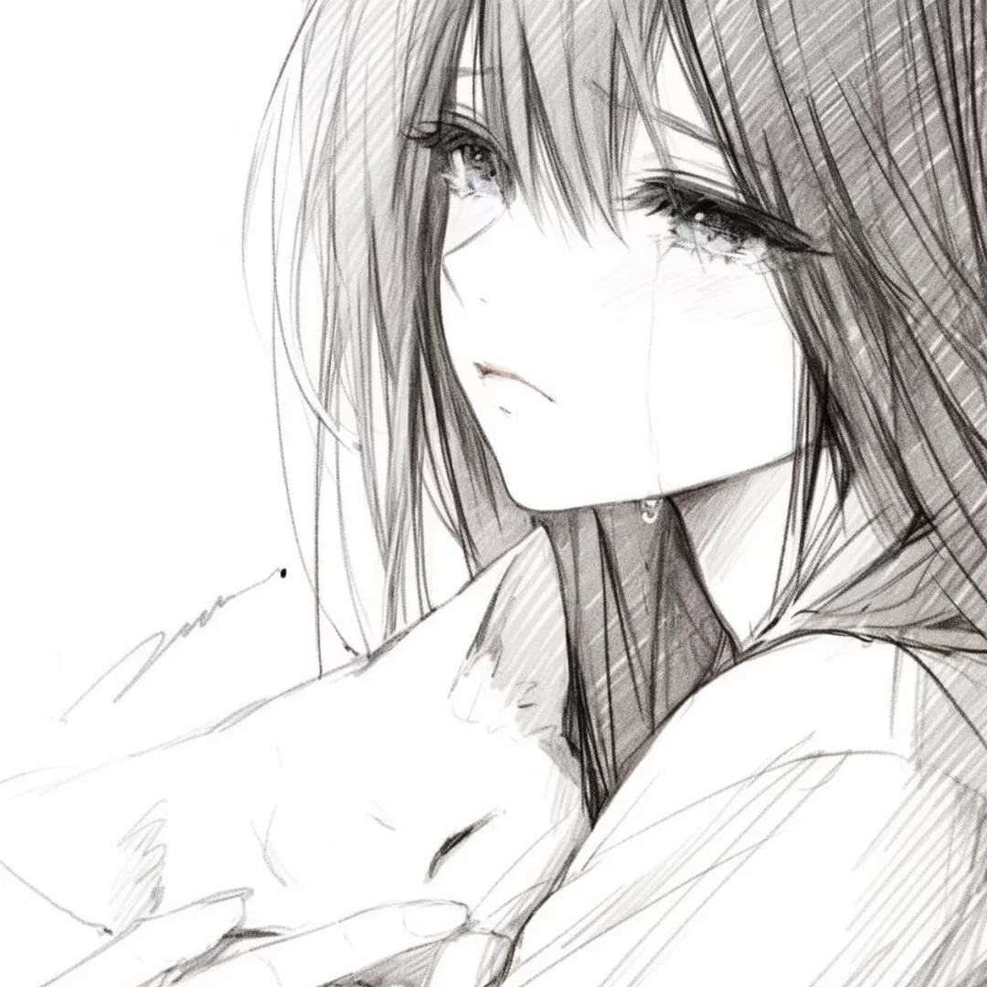 素描线稿头像呀