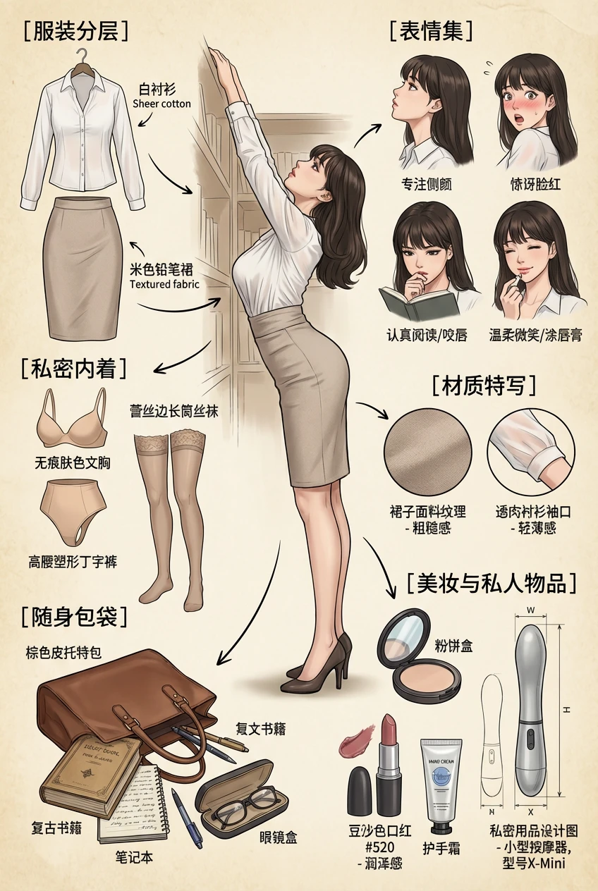 全景式角色穿搭深度概念分解图