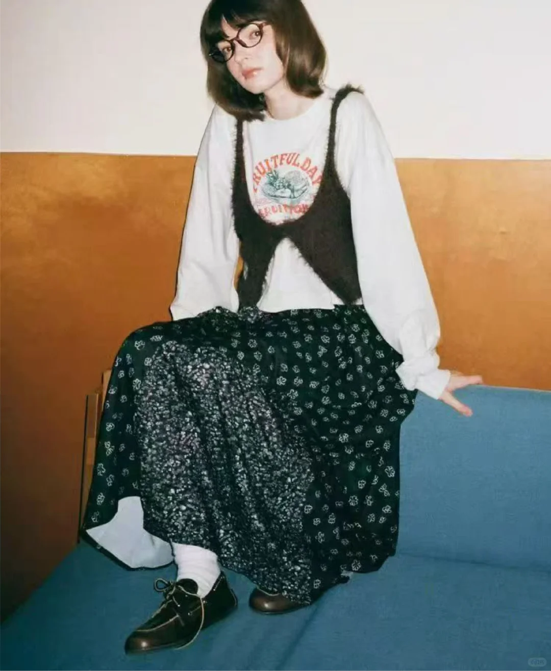 当我的复古潮人校服搭配上了裙子～